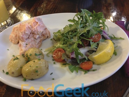 Poached Salmon Salad & Buttered Potatoes