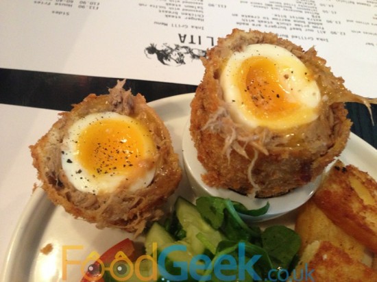 Pulled Pork Scotch Egg - Close Up