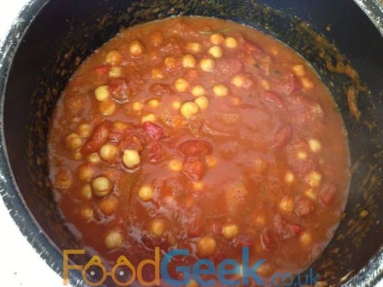 Add Tomatoes & Chickpeas