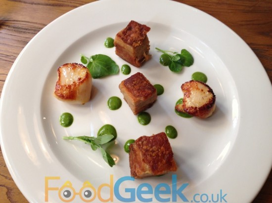 Scallops & Slow-cooked Belly Pork