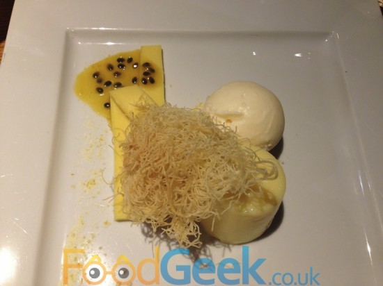 Lemon Cream, Mascarpone Ice Cream, Passion Fruit Strip, Kataifi Bundles & Tangerine Sugar