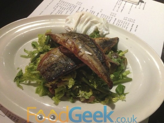 Barbecued mackerel Nicoise