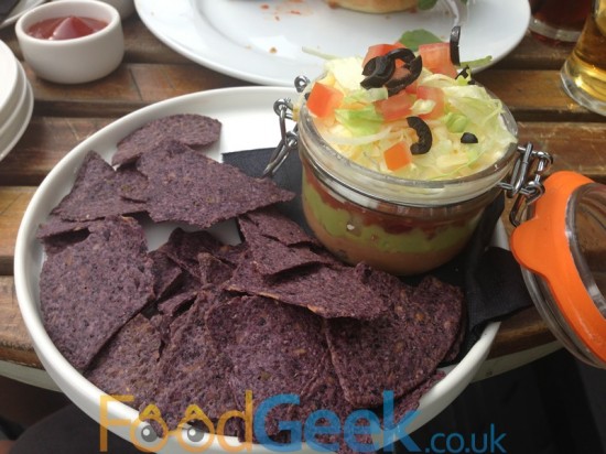 Lucky 7 Dip & Blue Corn Tortilla Chips (Photo from later visit)