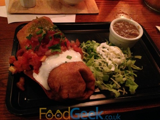 Beef N Beans Chimichanga