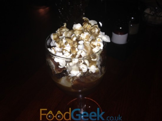 Toffee Popcorn & Donut Trifle