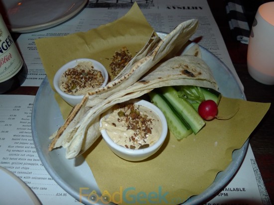 Houmous, Sugar Spiced Nuts & Crispy Flatbreads