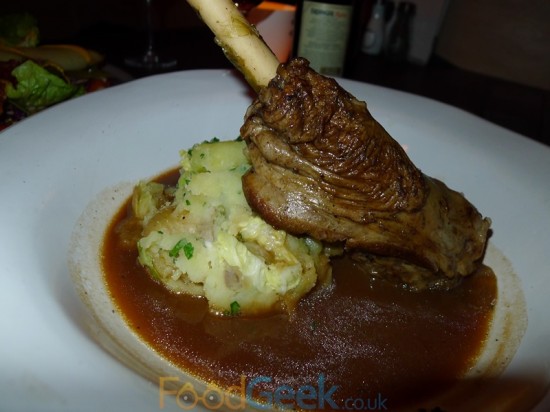 Lamb Shank with Colcannon Mash