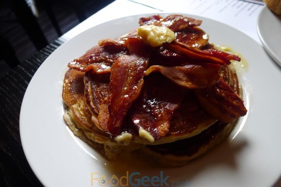 Buttermilk Pancakes with Bacon & Whipped Maple Butter