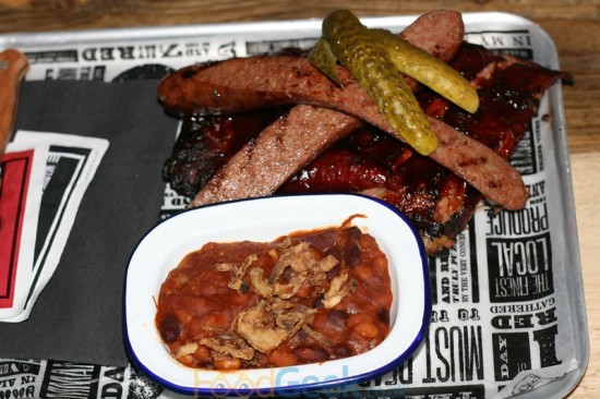 St Louis Ribs, Texas Hot Links & BBQ Pit Beans