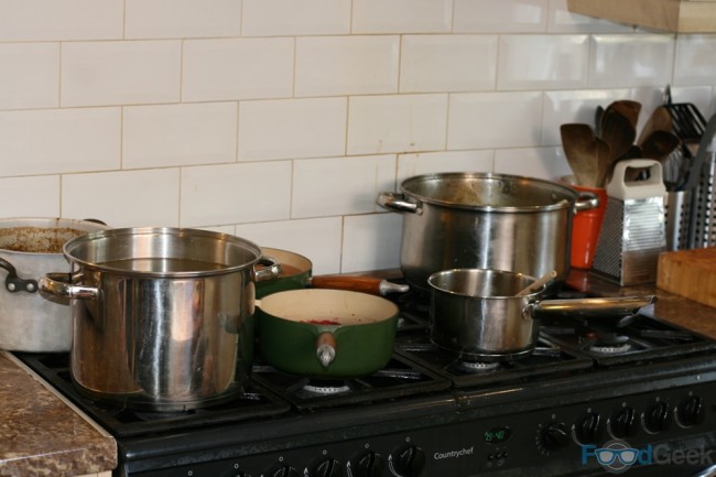 Many pans