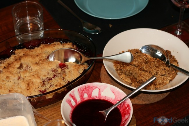 Apple & Raspberry Crumble