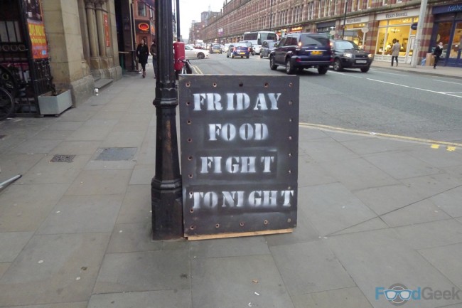 Sign Outside - Friday Food Fight