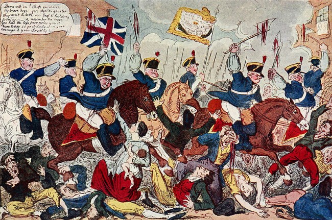 Peterloo Massacre by George Cruikshank