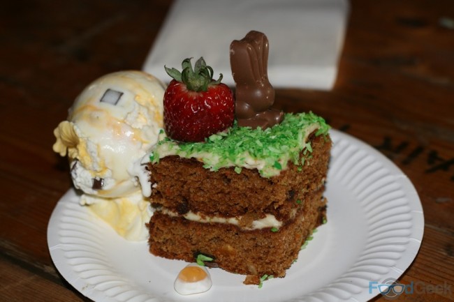 Easter Bunnies Carrot Cake with Mini Egg Ice Cream