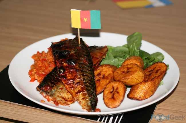 Marinated Mackeral with Plantain & Jollolf Rice