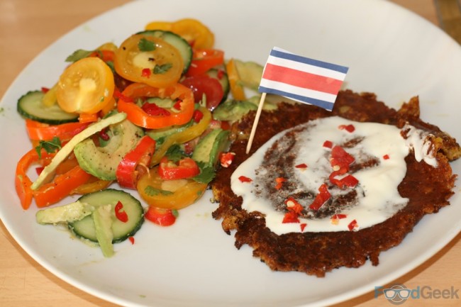 Chorreadas & Costa Rican Tomato Salad