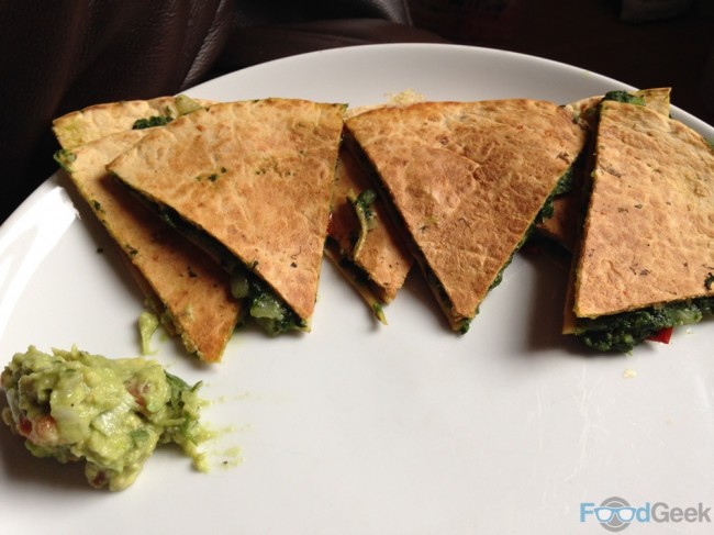 Spinach Quesadillas & Guacamole