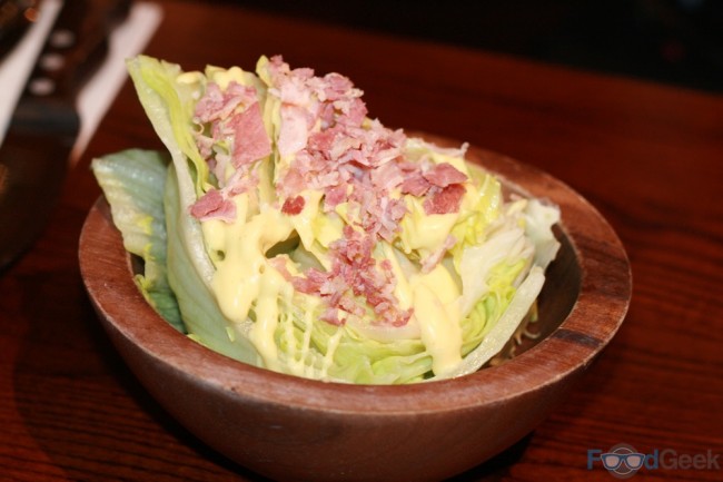 Lettuce Wedge with Bacon & Honey Mustard Dressing