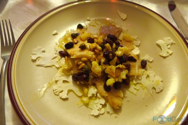 Skate with Brown Butter, Pine Nuts & Raisins