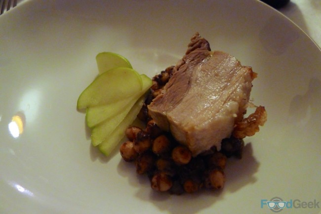 Pork Belly with Chickpeas & Morcilla
