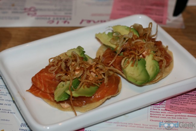 Salmon Sashimi Tostadas