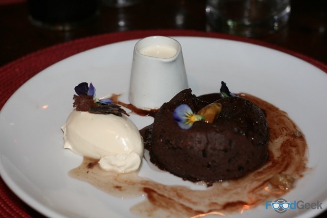 Chocolate & chestnut melting pudding