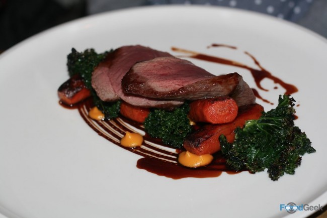 Yorkshire fallow deer, liquorice, carrot & kale