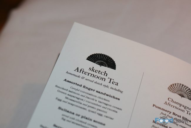 Afternoon Tea Menu