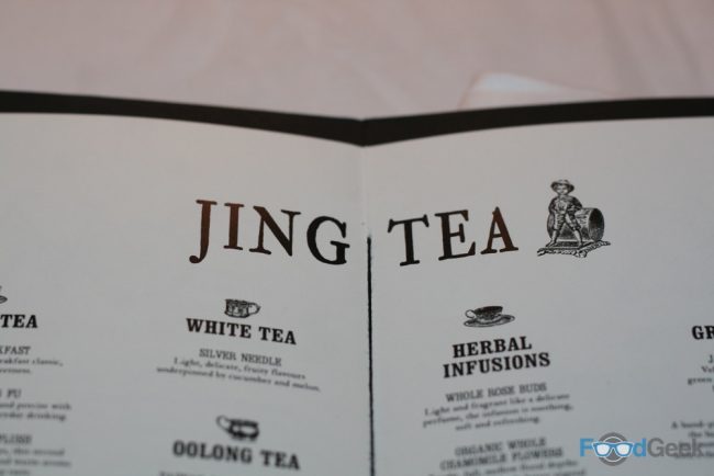 Tea Menu