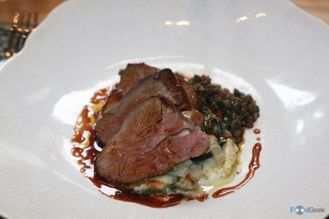 Herdwick Lamb Rump, Swiss Chard Gratin & Spiced Lentils 