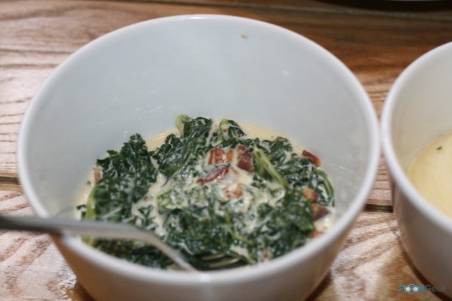 Creamed Kale, Spinach & Bacon